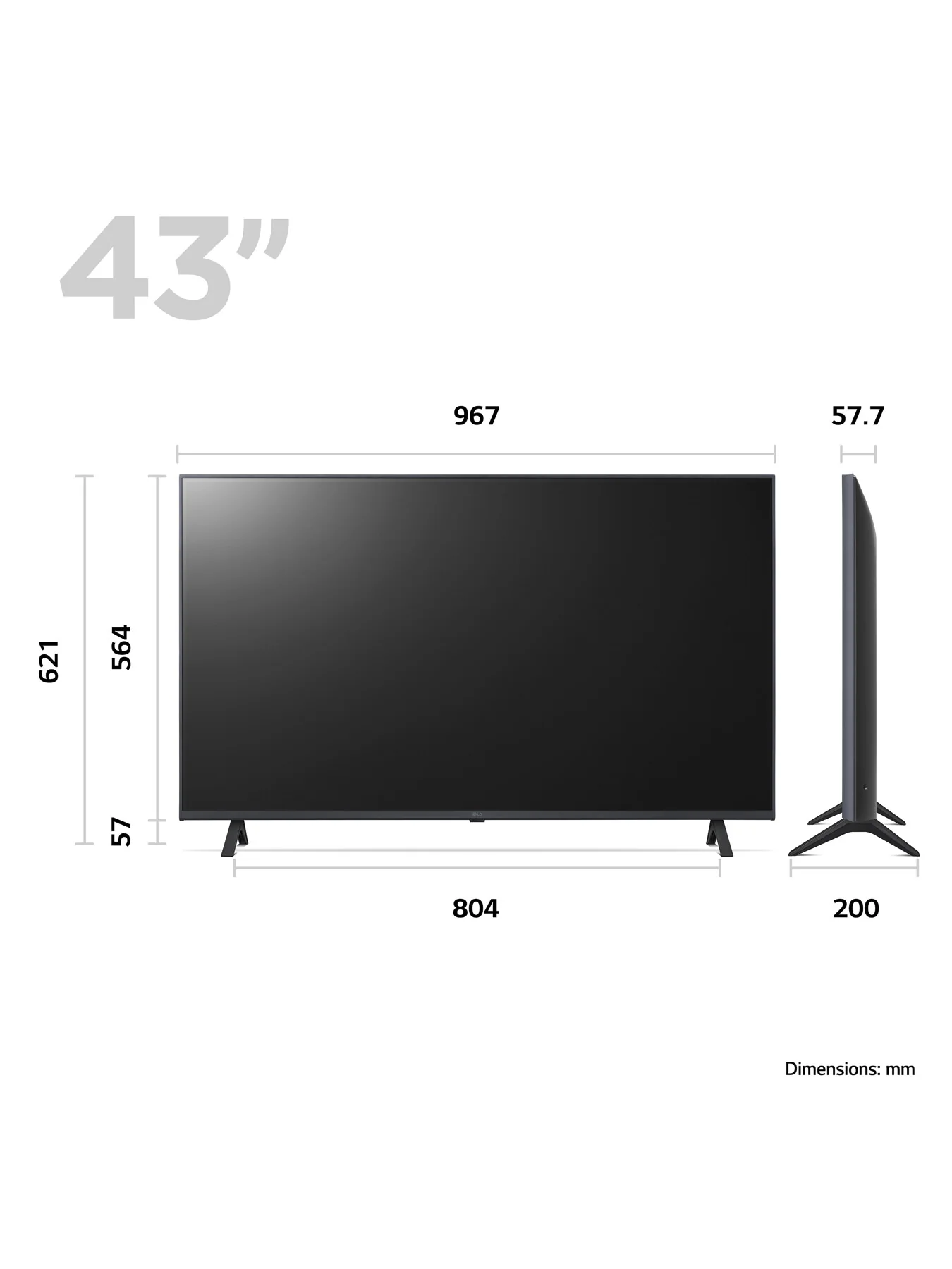 UR78 LED 43 Inch 4K Ultra HD HDR Smart TV 2023