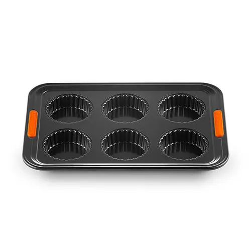 6 Cup Fluted Tart Tin Tray