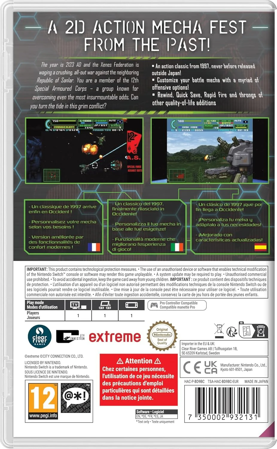 Assault Suit Leynos 2 Saturn Tribute - Nintendo Switch Nintendo Switch