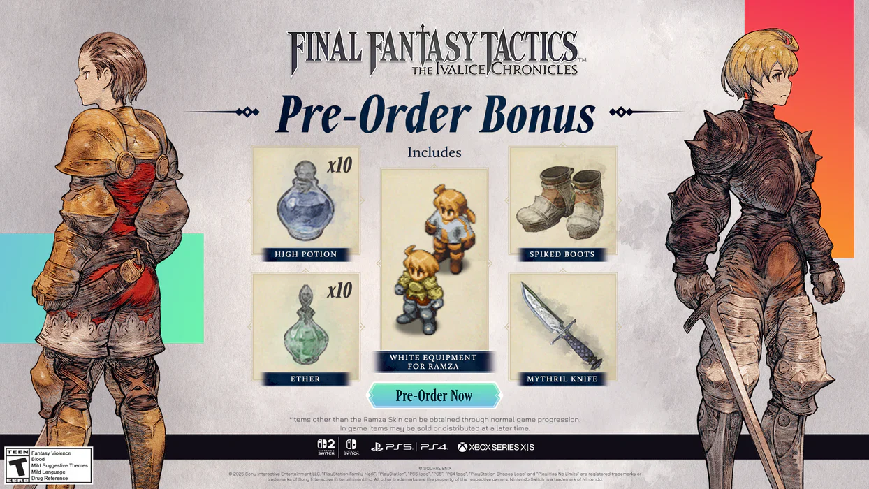 Final Fantasy Tactics the Ivalice Chronicles Nintendo Switch