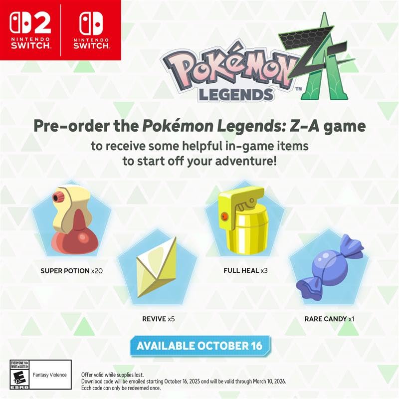 Pokemon: Legends Z-A Nintendo Switch