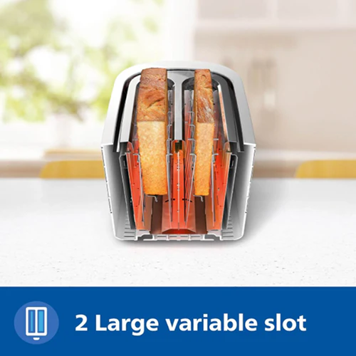 Philips 800W Pop-Up Toaster with 8-Level Browning - HD2512/00