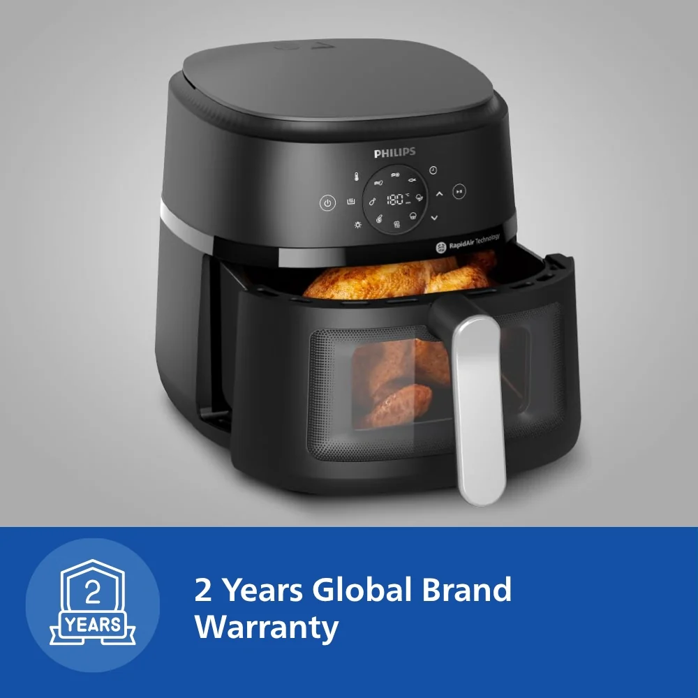 Philips 6.2 Liter Airfryer with Rapid Air Technology and Cooking window - NA231/00