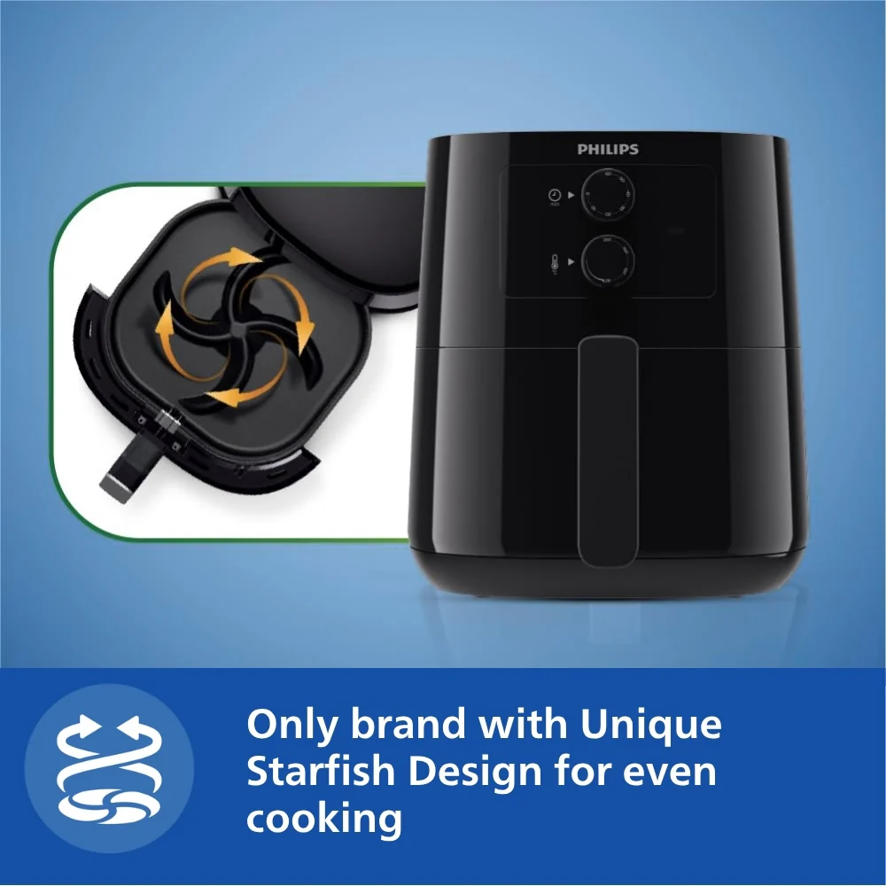 Philips Analog 4.1 Ltr Airfryer with Rapid Air Technology - HD9200/90