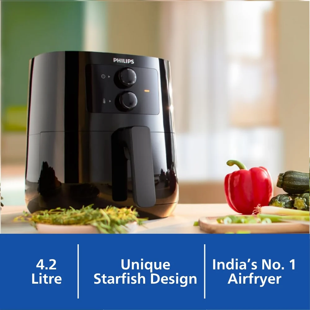 Philips Analog 4.1 Ltr Airfryer with Rapid Air Technology - HD9200/90