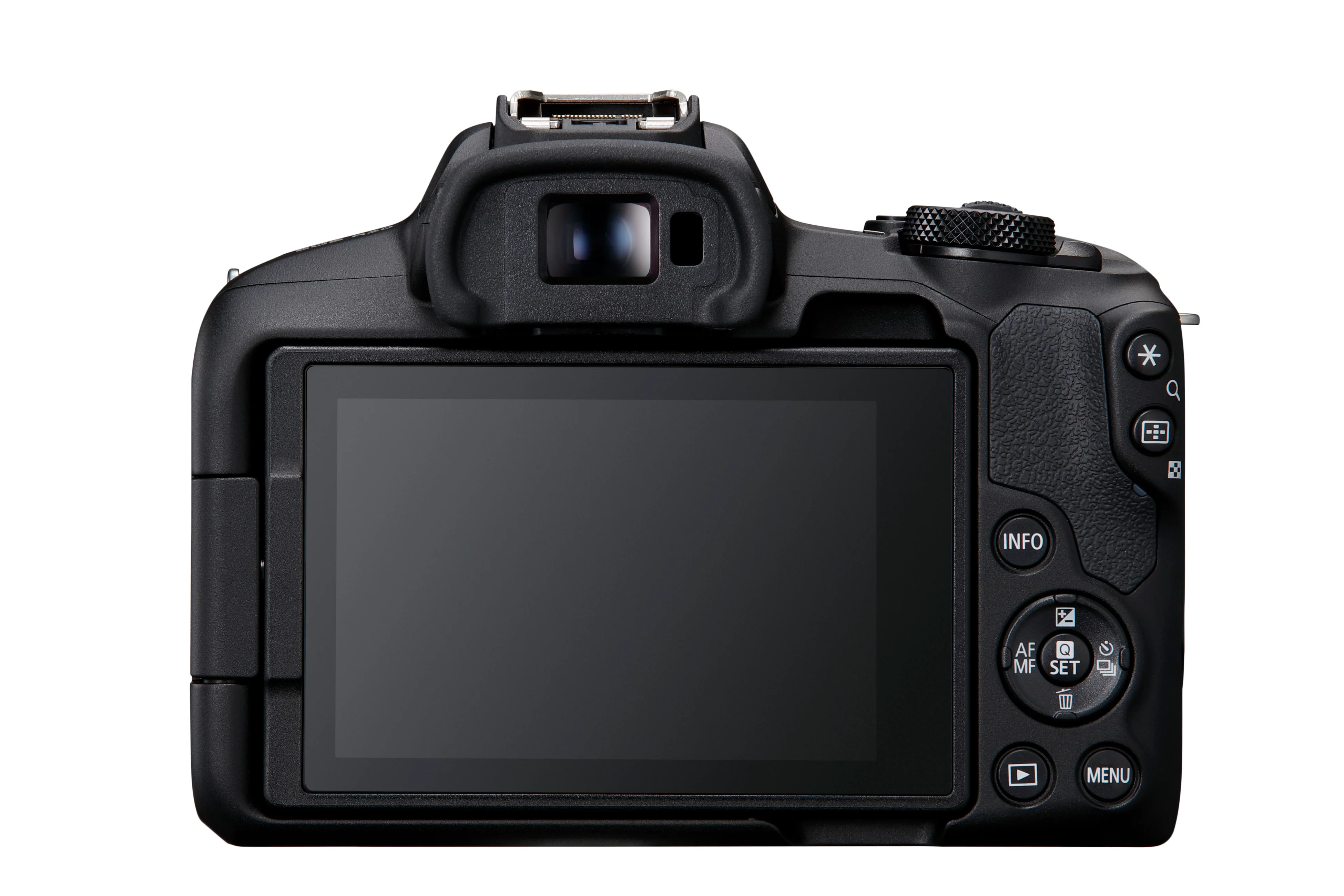 Canon EOS R50 (RF-s18-45mm f/4.5-6.3 IS stm) Black FOC Sandisk 64gb UHS I Sd card  & Daily Objects Spere bag