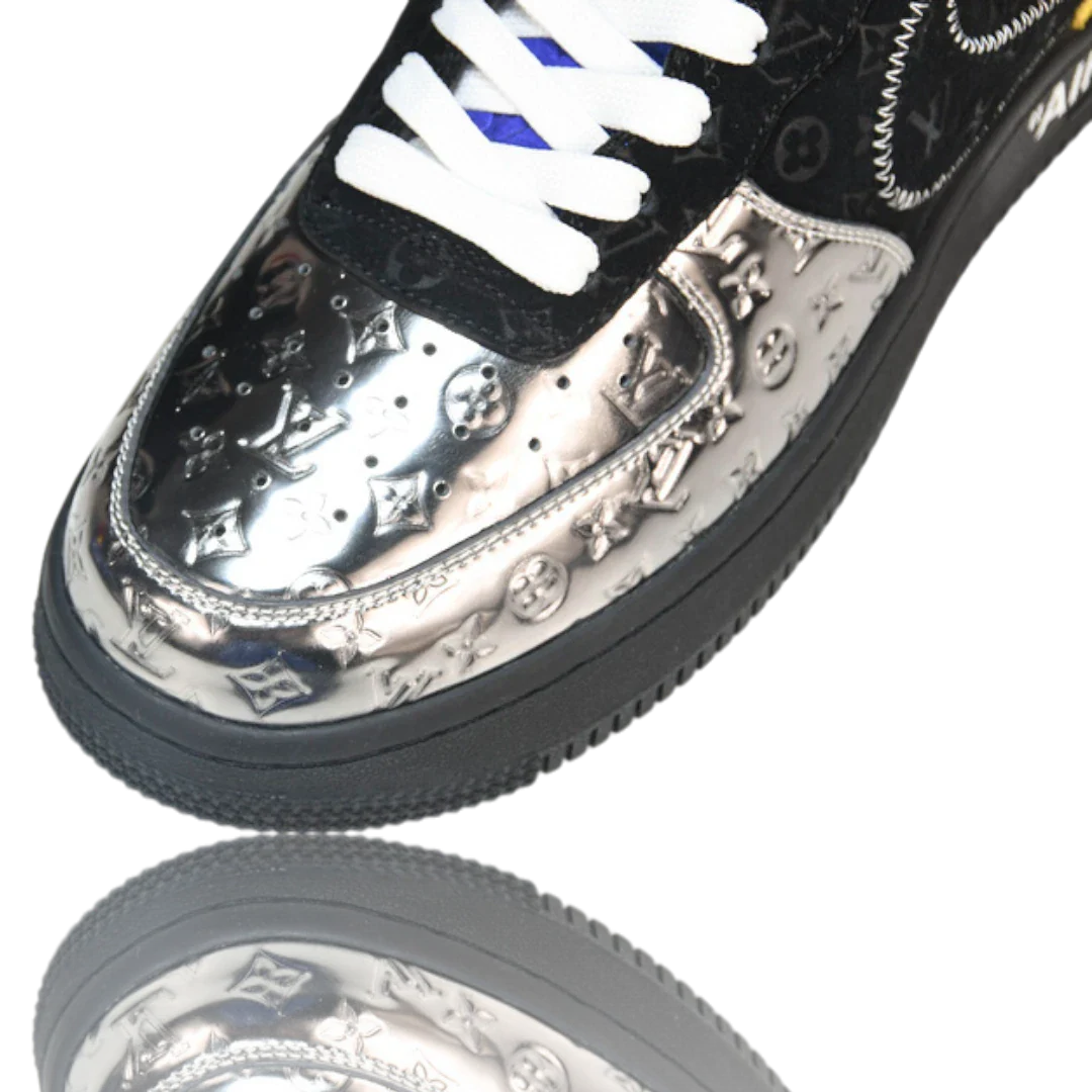 Louis Vuittоп x AF1 By Virgil Abloh 'Black Metallic Silver'