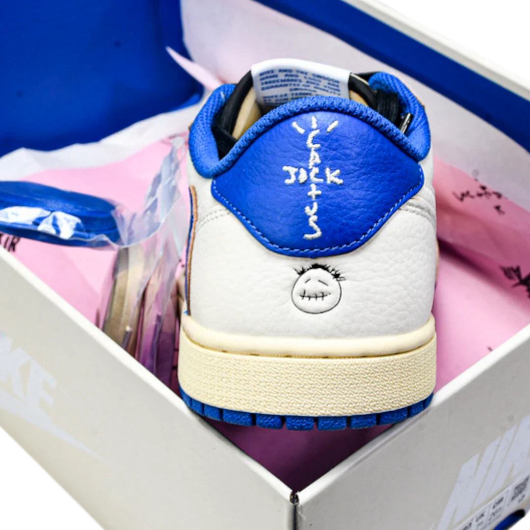 Travis Scott x Fragment AJ1 Low OG 'Sail Military Blue'