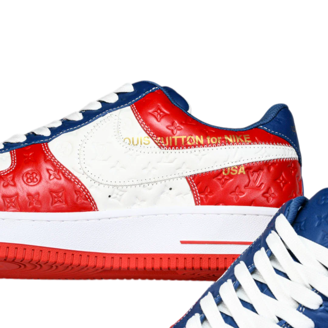Louis Vuittоп x AF1 By Virgil Abloh 'White Red Blue'