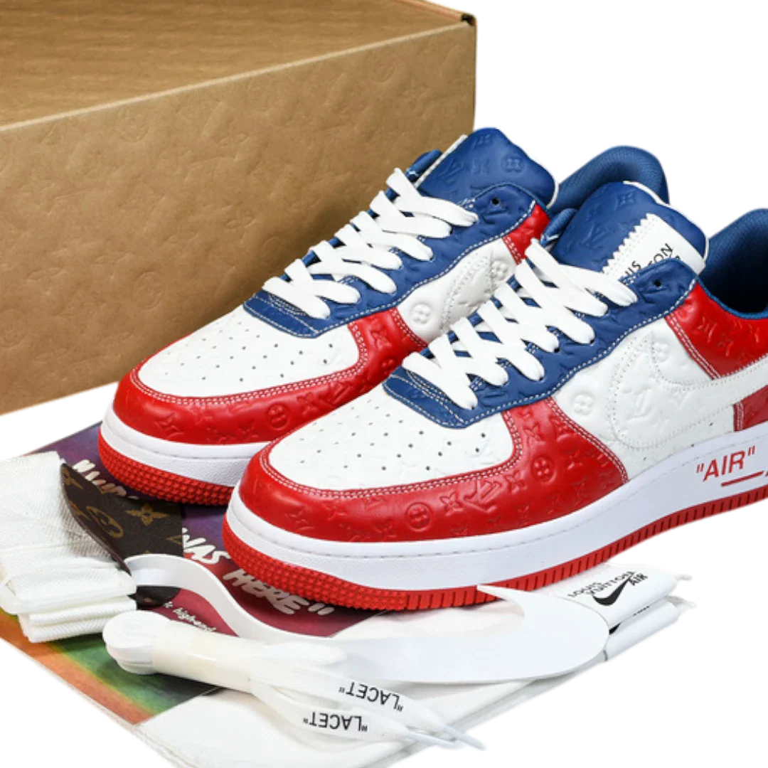 Louis Vuittоп x AF1 By Virgil Abloh 'White Red Blue'