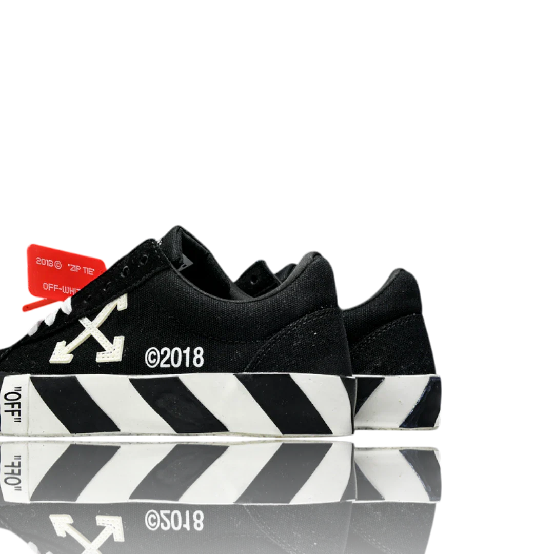 Off-White Vulc Low 'Black' ('C 2018) Old Stripes