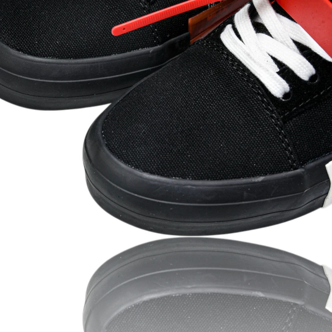 Off-White Vulc Low 'Black' ('C 2018) Old Stripes