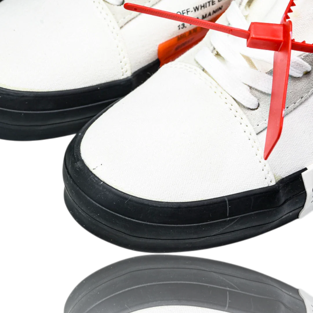 Off-White Vulc Low 'White' ('C 2018)  Old Stripes