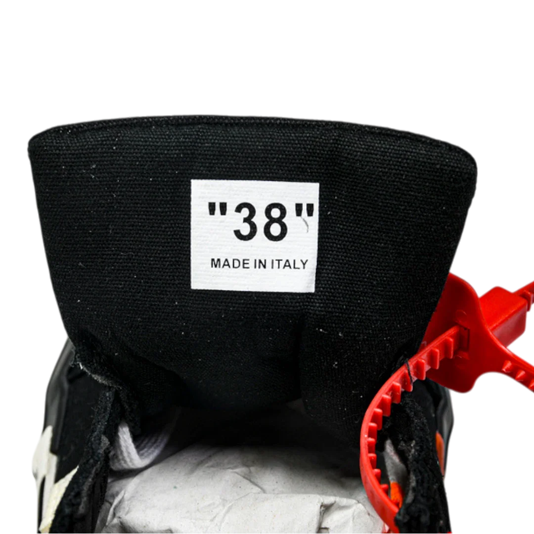 Off-White Vulc Low 'Black' ('C 2018) Old Stripes