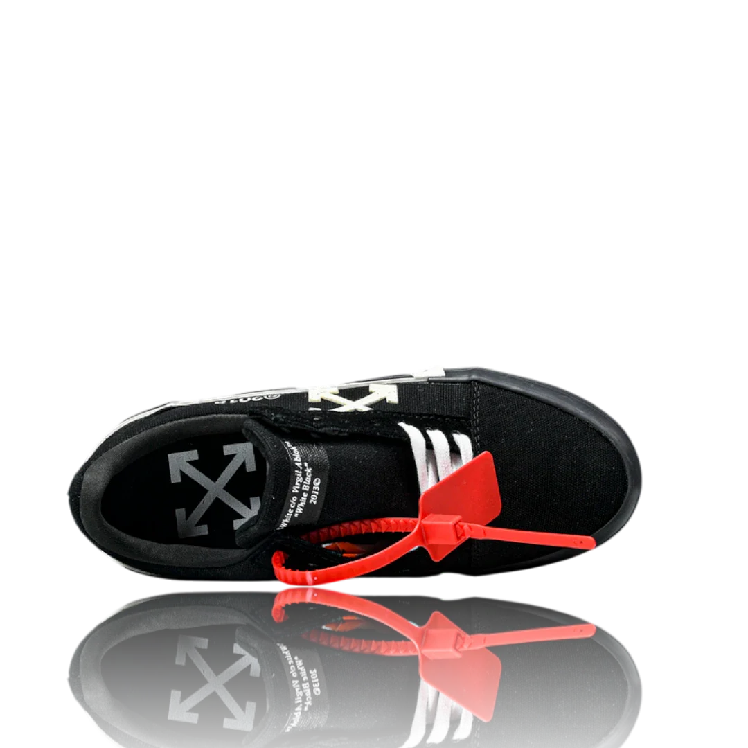 Off-White Vulc Low 'Black' ('C 2018) Old Stripes