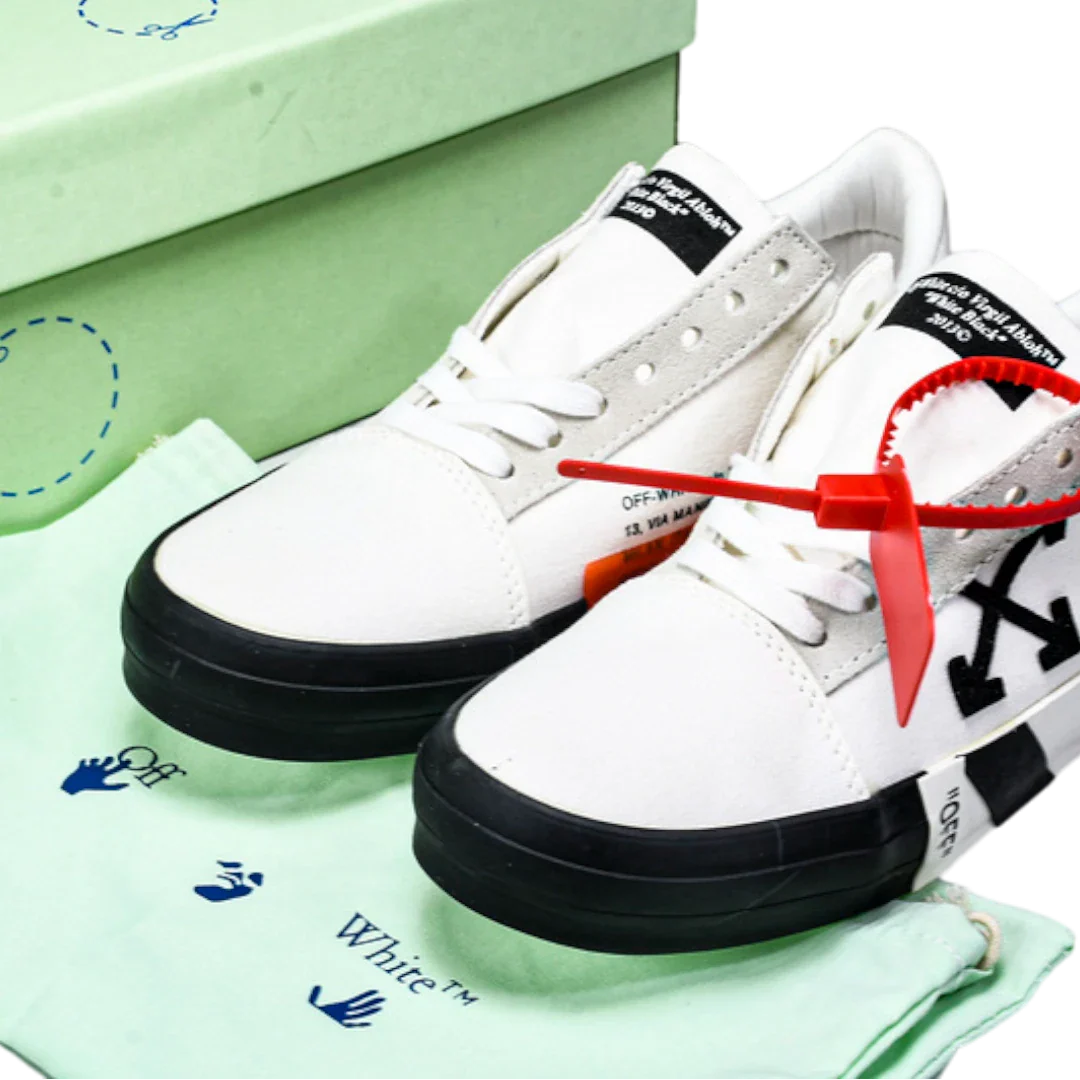 Off-White Vulc Low 'White' ('C 2018)  Old Stripes