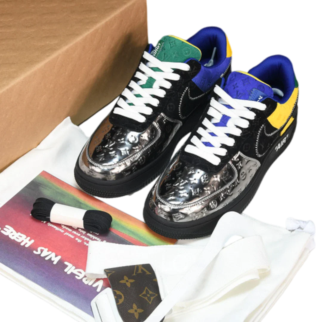 Louis Vuittоп x AF1 By Virgil Abloh 'Black Metallic Silver'