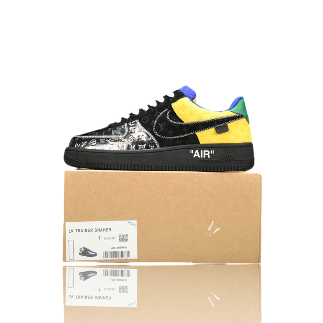 Louis Vuittоп x AF1 By Virgil Abloh 'Black Metallic Silver'