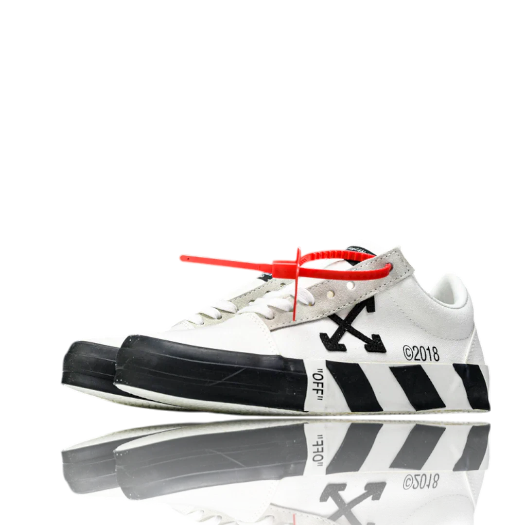 Off-White Vulc Low 'White' ('C 2018)  Old Stripes