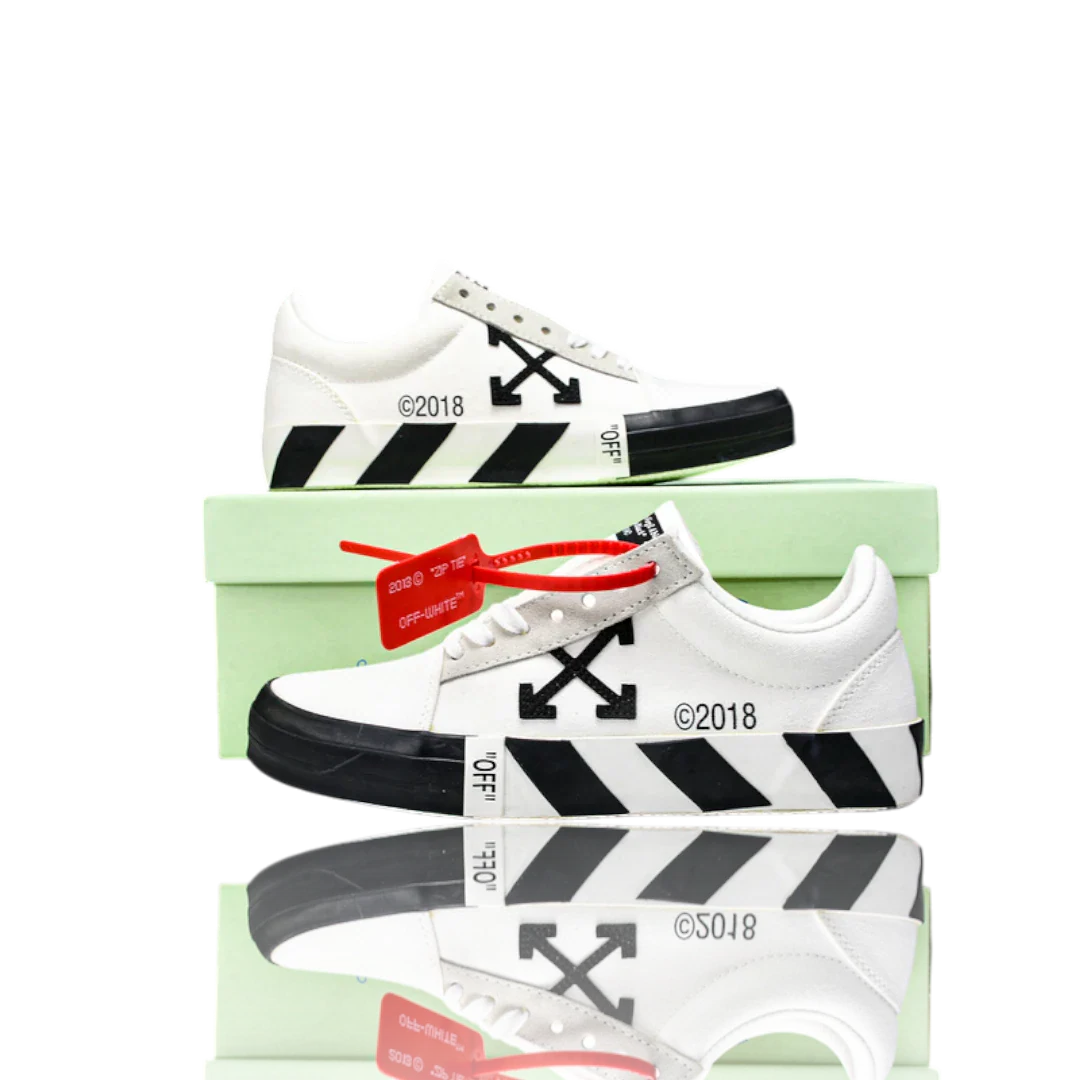 Off-White Vulc Low 'White' ('C 2018)  Old Stripes