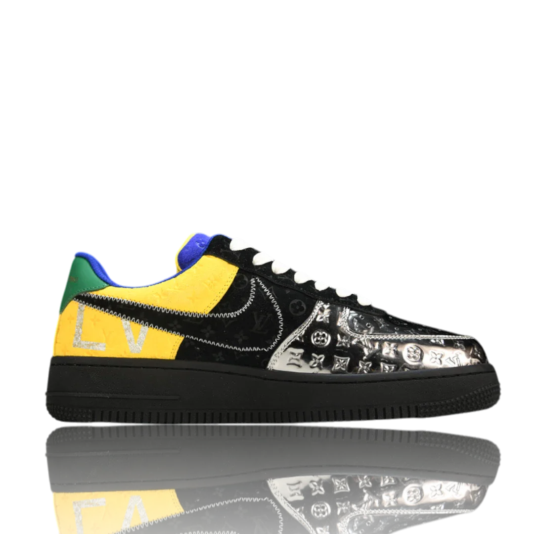 Louis Vuittоп x AF1 By Virgil Abloh 'Black Metallic Silver'