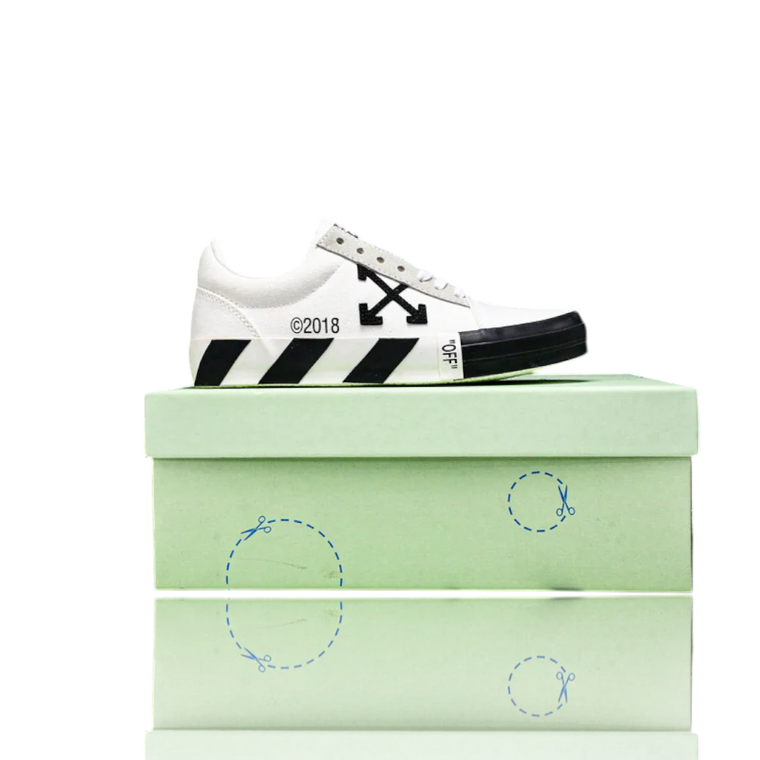 Off-White Vulc Low 'White' ('C 2018)  Old Stripes