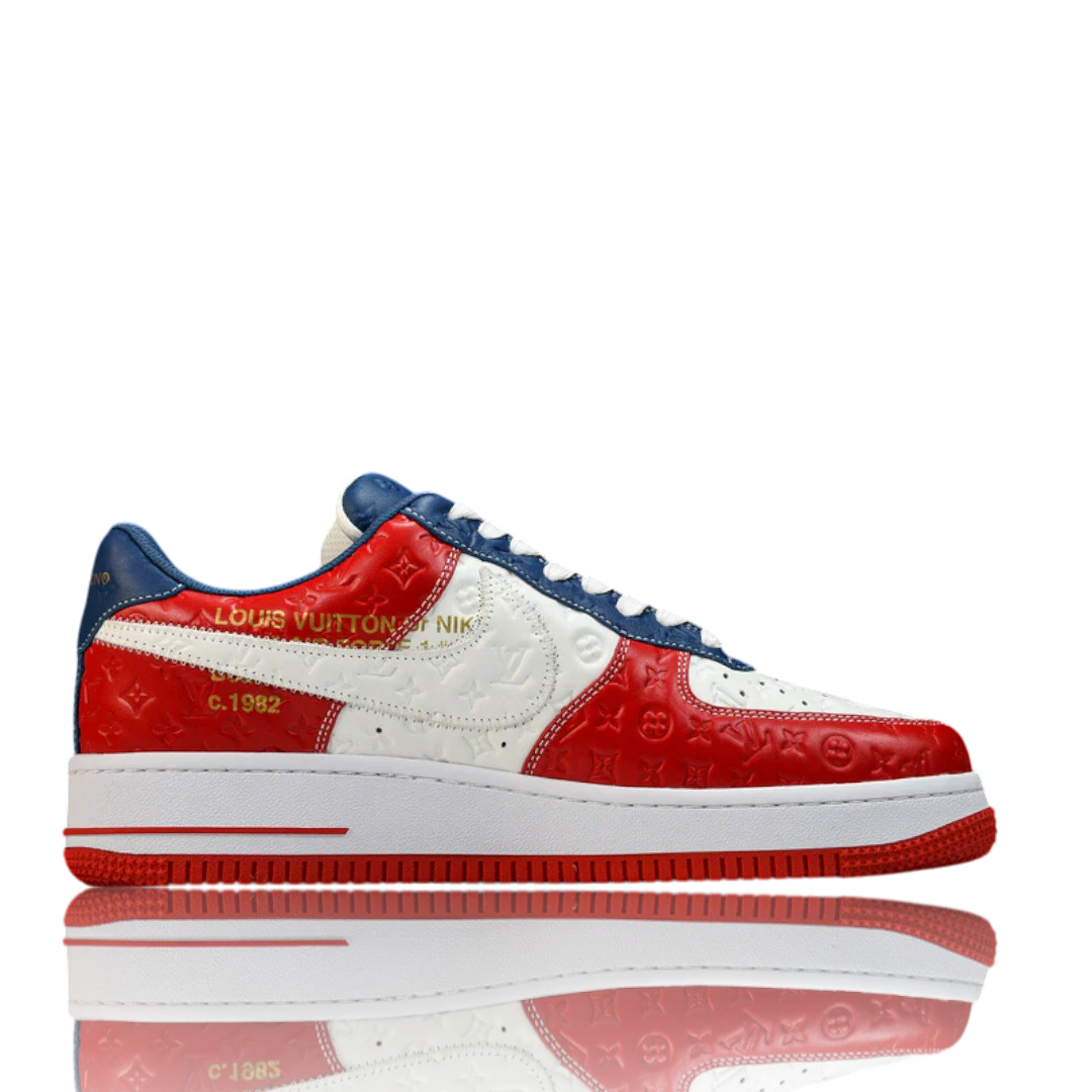 Louis Vuittоп x AF1 By Virgil Abloh 'White Red Blue'