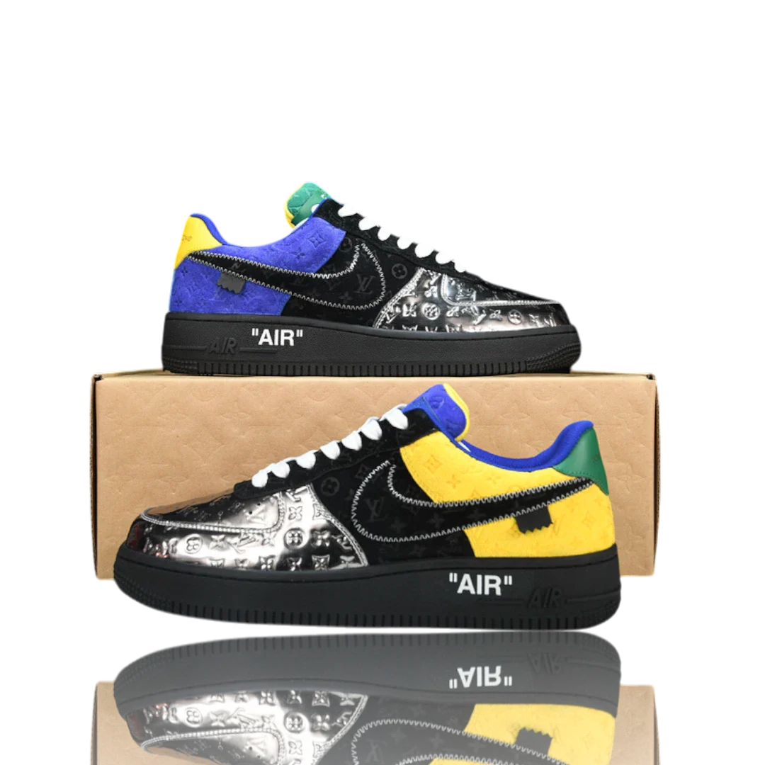 Louis Vuittоп x AF1 By Virgil Abloh 'Black Metallic Silver'