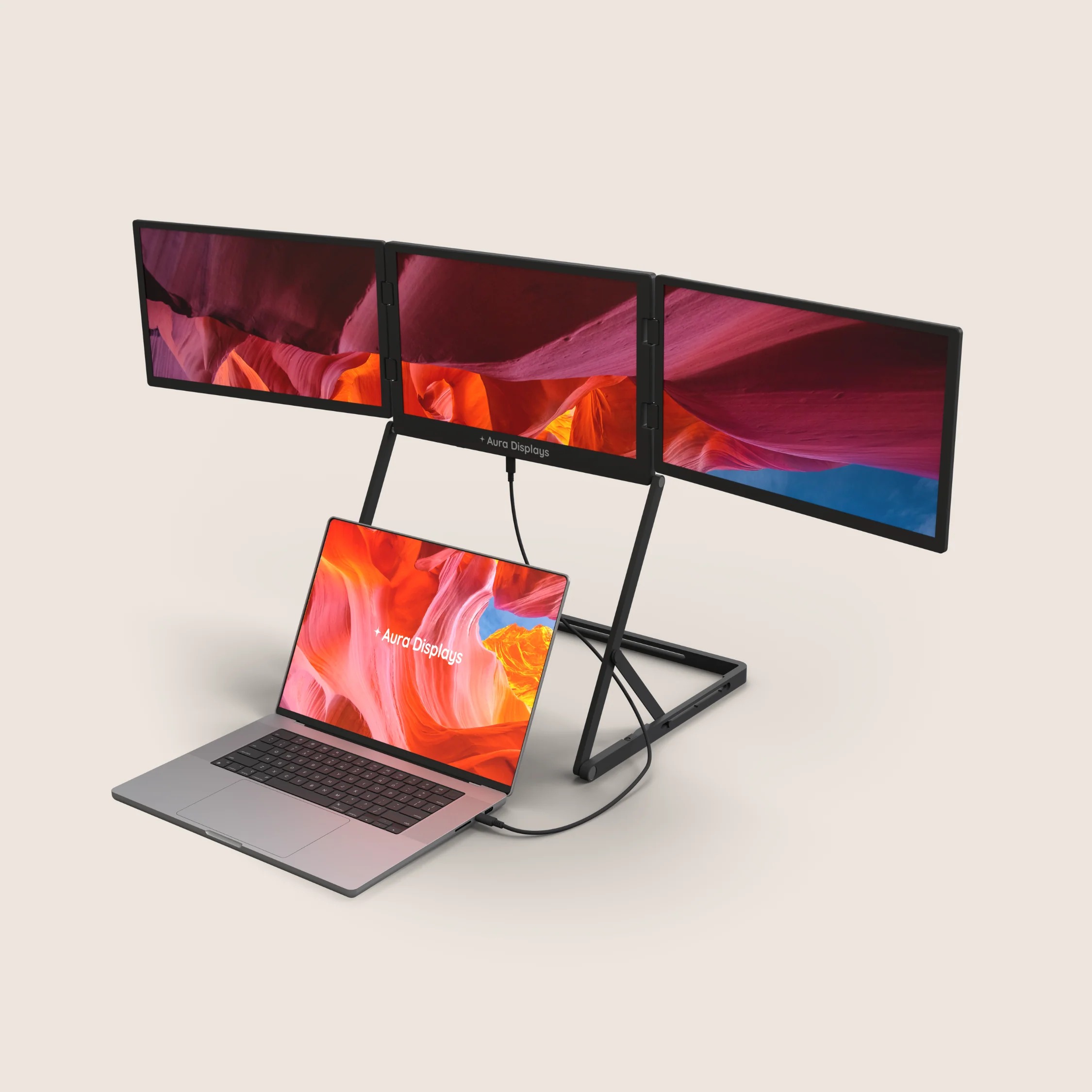 Tri-Fold Portable Office Monitor