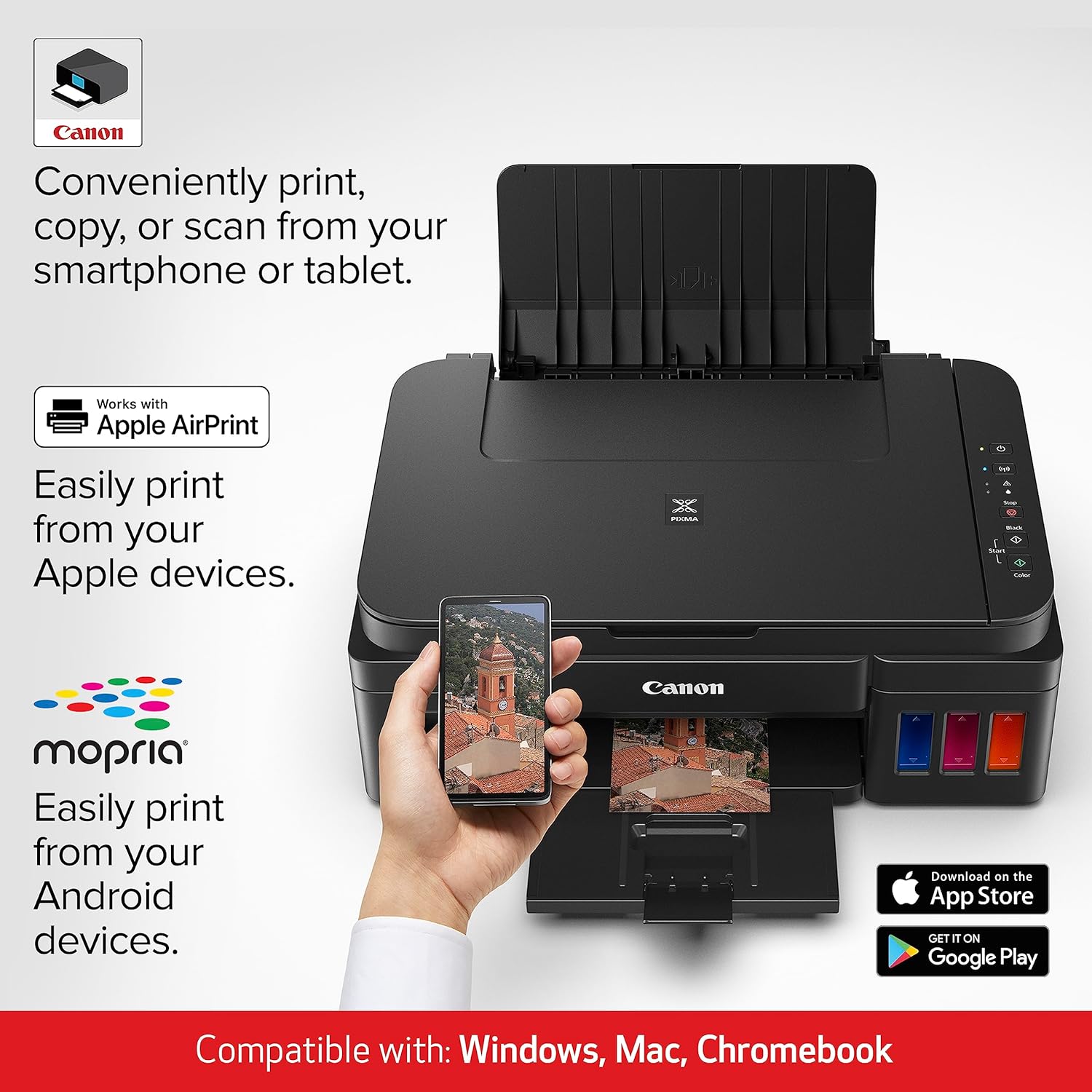 Canon G3200 All-In-One Wireless Supertank (MegaTank) Printer| Copier| Scanner| and Mobile Printing