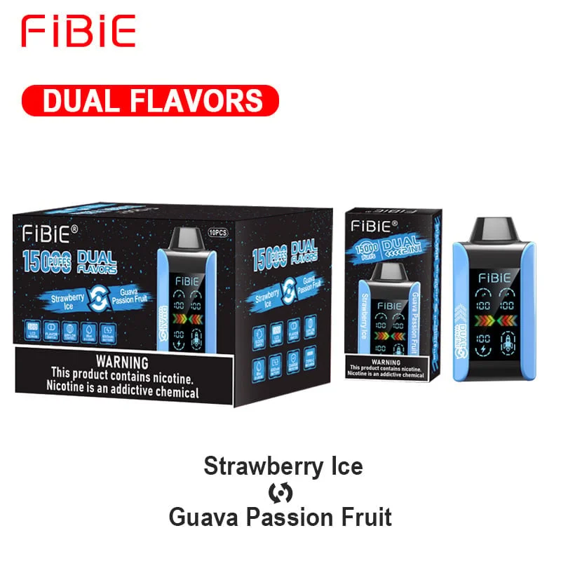FIBIE 15000 Dual Flavors Disposable Vapor Wands(15000 PUFFS) - Digital LCD Indicator