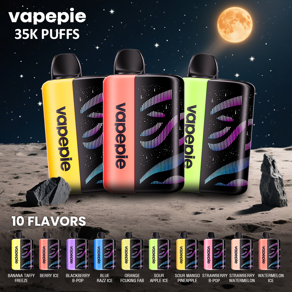 VAPEPIE Galactic Gleam 35000 Puffs– Curved screen and mas