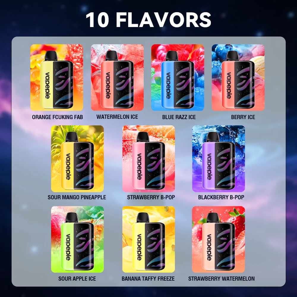 VAPEPIE Galactic Gleam 35000 Puffs– Curved screen and mas