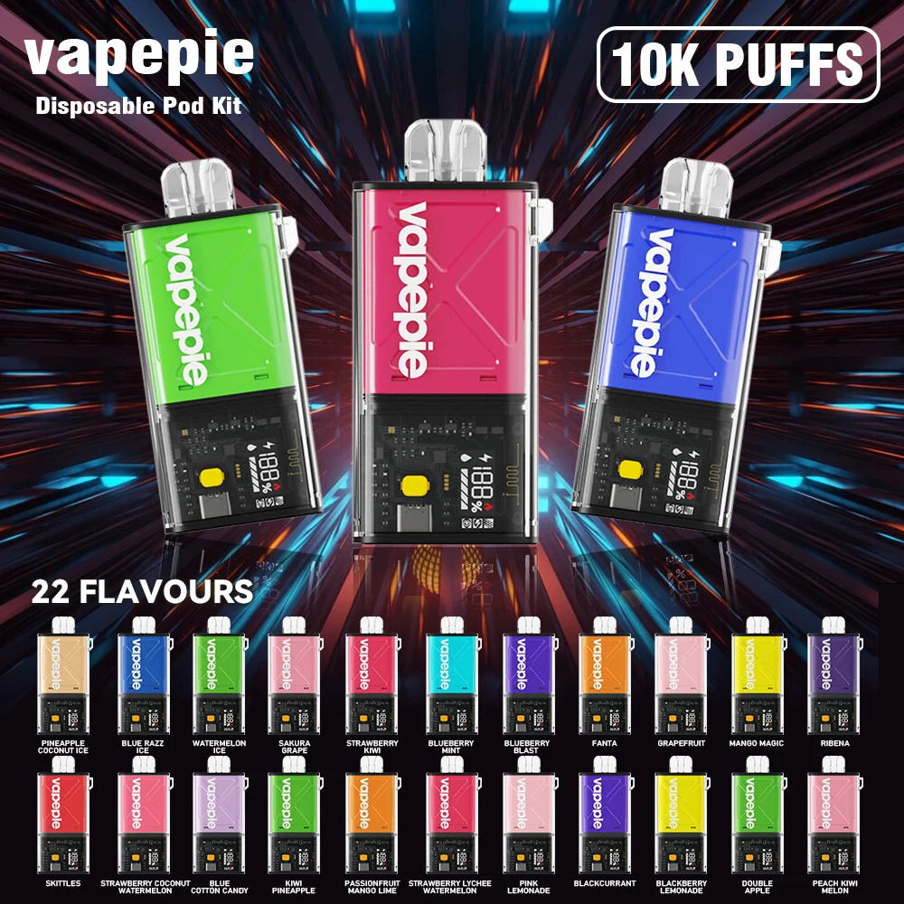 Vapepie Disposable Pod Kit 10000 Puffs🆕Available in 22 flavors🆕-6pcs