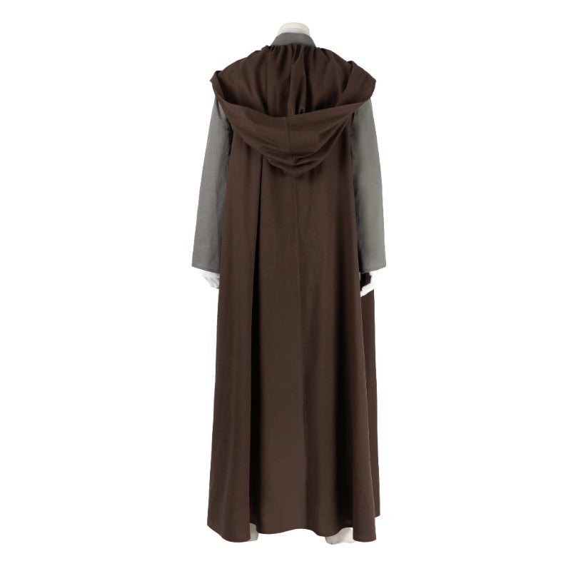 Traje de Cosplay Obi-Wan Kenobi Conjunto Completo - Manto Jedi para Halloween e Carnaval - Estrela Cosplay