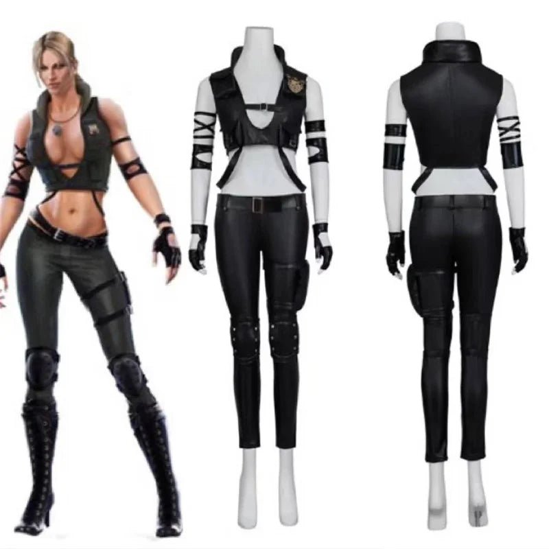 Traje de Sonya Blade de Mortal Kombat | Fantasia de Batalha para Mulheres Adultas | Cosplay de Halloween - Estrela Cosplay