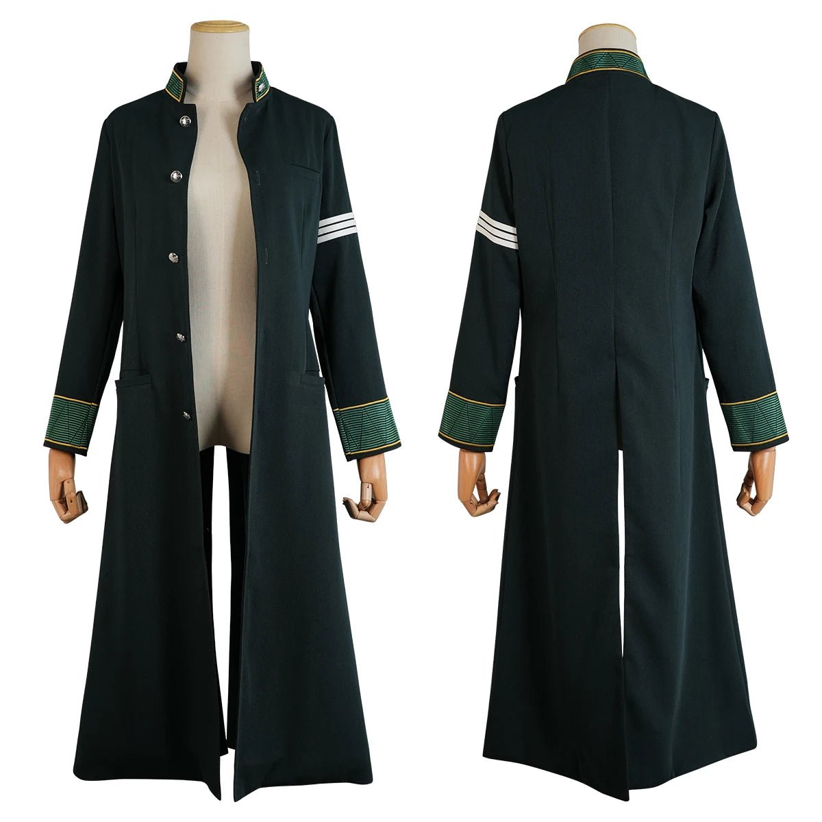 Casaco Longo Verde de Tasuku Tsubakino de Wind Breaker, Peruca, Saia, Camisa Branca, Gargantilha, Gravata e Laço - Estrela Cosplay