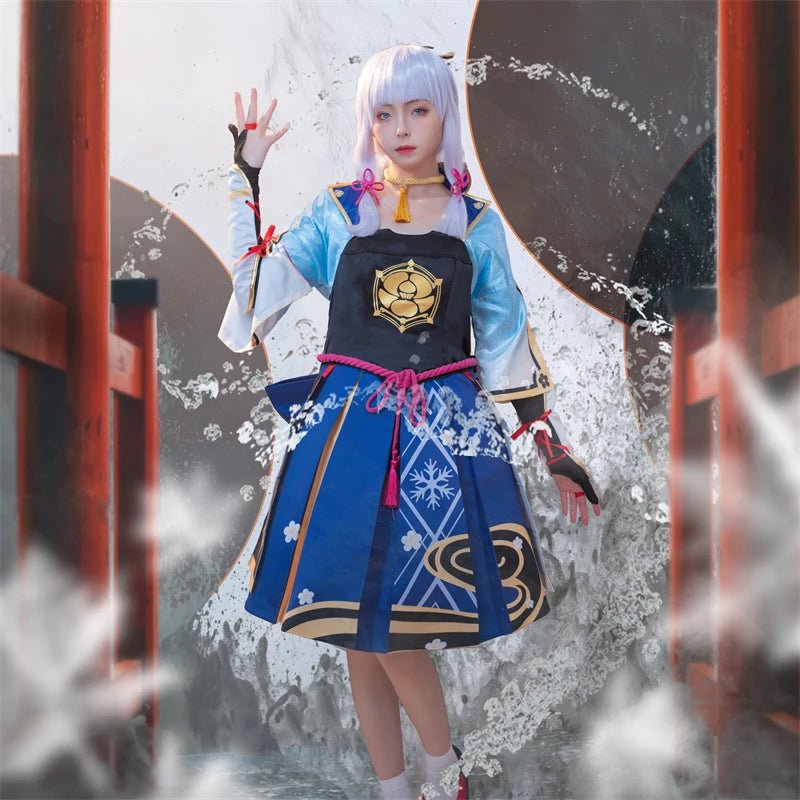 Fantasia Kamisato Ayaka de Genshin Impact para Mulheres - Traje de Cosplay Completo - Estrela Cosplay