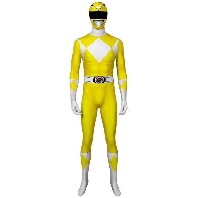 Traje de Cosplay do Ranger Amarelo MMPR - Fantasia Inspirada nos Power Rangers - Estrela Cosplay