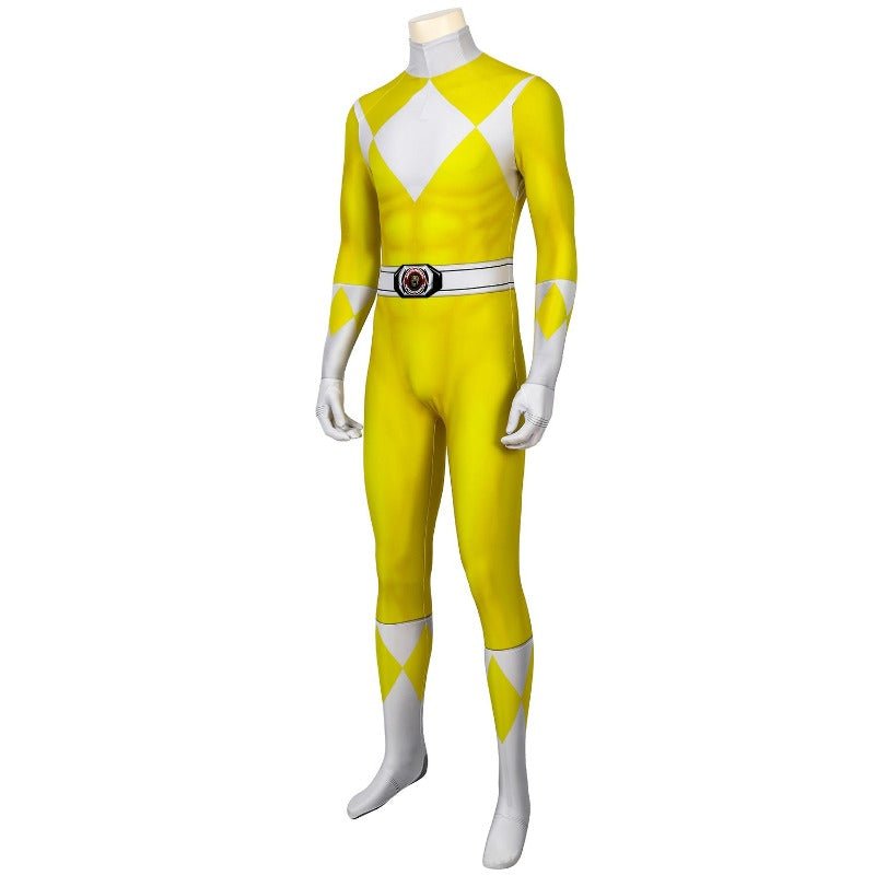 Traje de Cosplay do Ranger Amarelo MMPR - Fantasia Inspirada nos Power Rangers - Estrela Cosplay