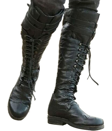 Botas de Cosplay Steampunk Medieval Pirata para Homens e Mulheres, Sapatos de Couro PU para LARP - Estrela Cosplay