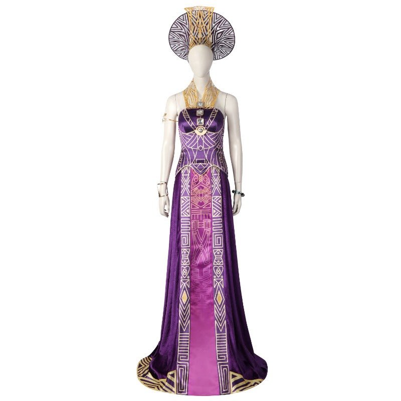 Fantasia de Cosplay Vestido Real Ramonda Pantera Negra para Halloween e Eventos - Estrela Cosplay