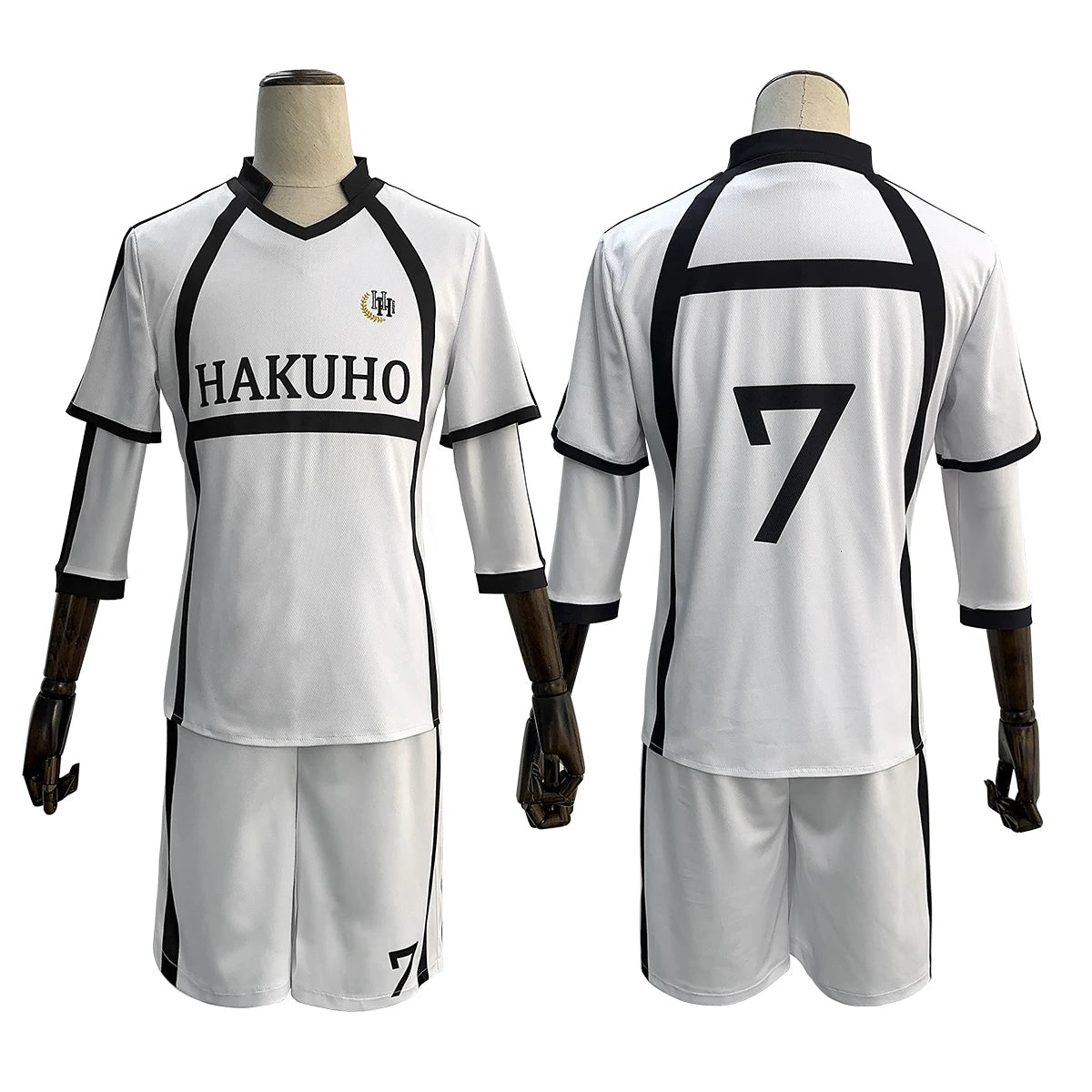 Uniforme de Futebol Soccer Cosplay Nagi NO.7 e Reo Mikage NO.10 de Blue Lock com Peruca e Acessórios - Estrela Cosplay