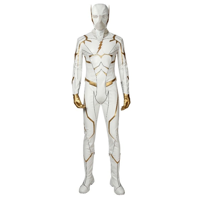 Traje de Cosplay The Flash Temporada 5 Barry Allen August Heart - Fato de Speedster - Estrela Cosplay
