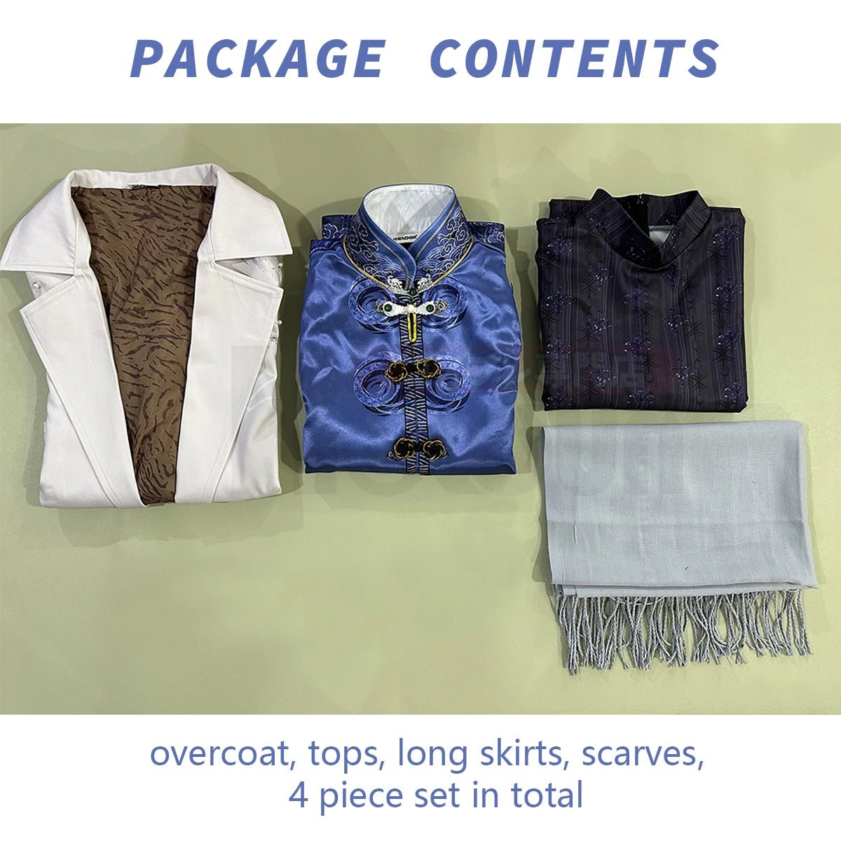 Traje de Cosplay de Marius de Tears of Themis - Casaco Rei Tangue, Cachecol, Saia Comprida e Brinco - Presente de Natal - Estrela Cosplay