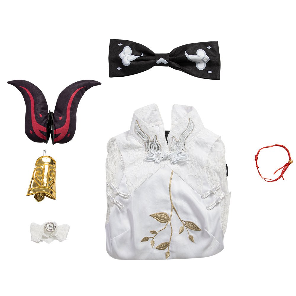 Genshin Impact x Heytea Colaboração - Fantasia de Ganyu para Mulher - Estrela Cosplay