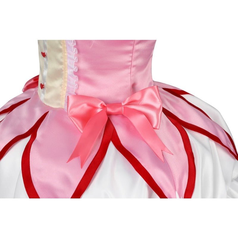 Traje de Cosplay Personalizado Puella Magi Madoka Kaname em Cetim Fosco para Halloween - Estrela Cosplay