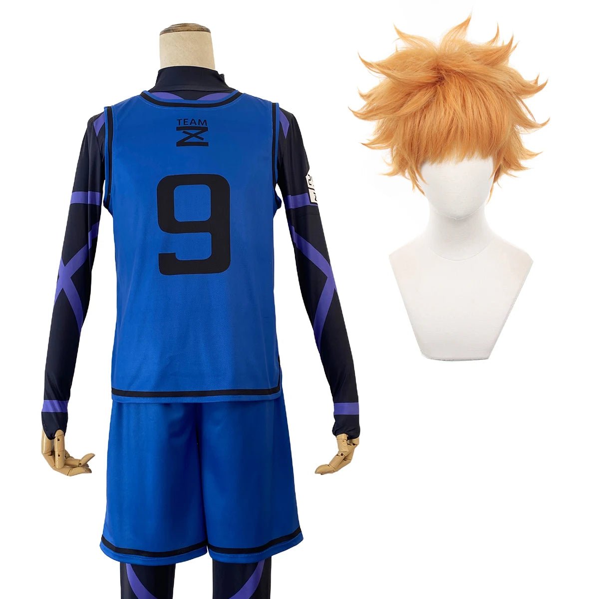 Peruca de Cosplay de Blue Lock - Isagi Yoichi, Chigiri Bachira, Rensuke Kunigami - Uniforme de Treino de Futebol - Estrela Cosplay