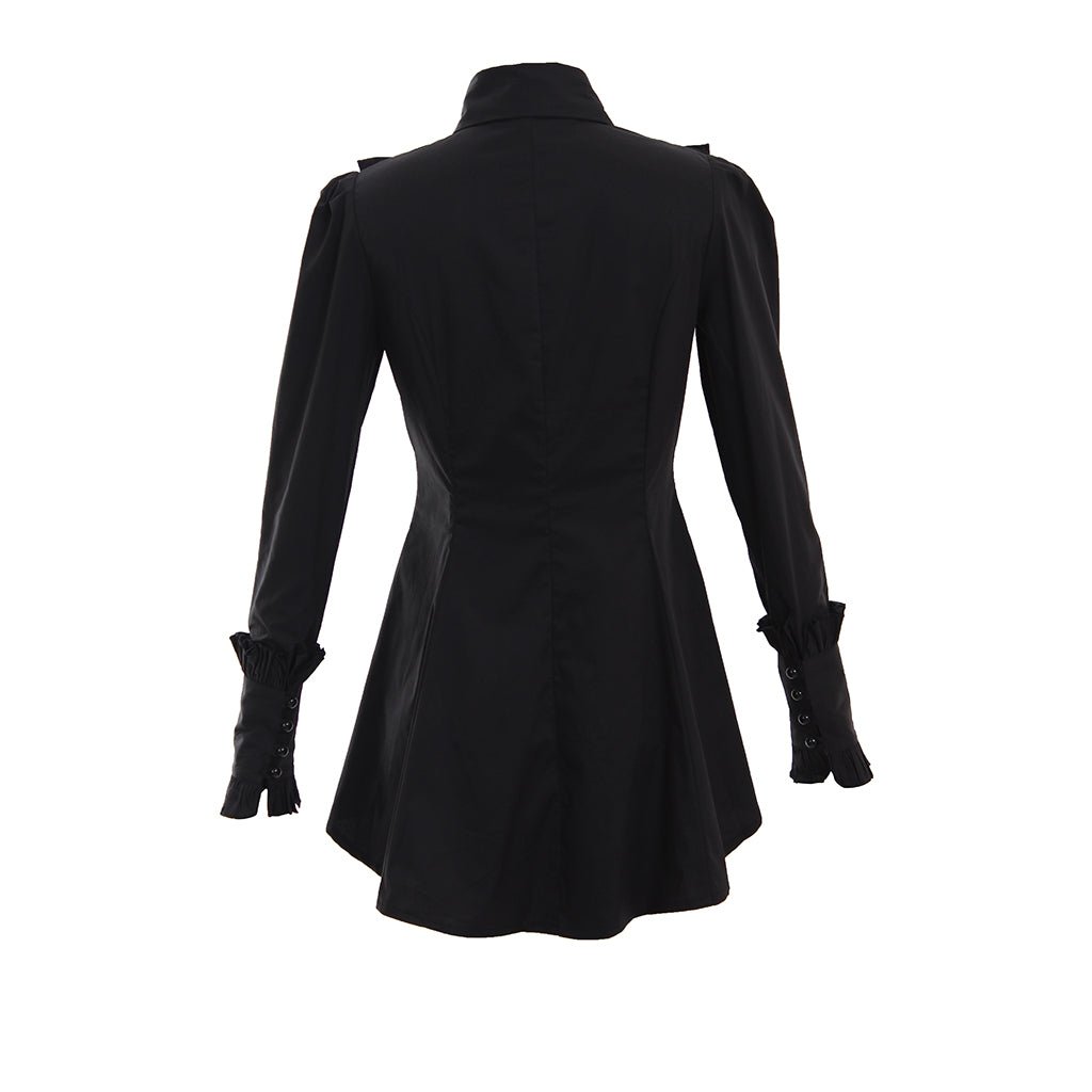 Blusa Feminina Vitoriana Gótica com Prega Romântica - Estrela Cosplay