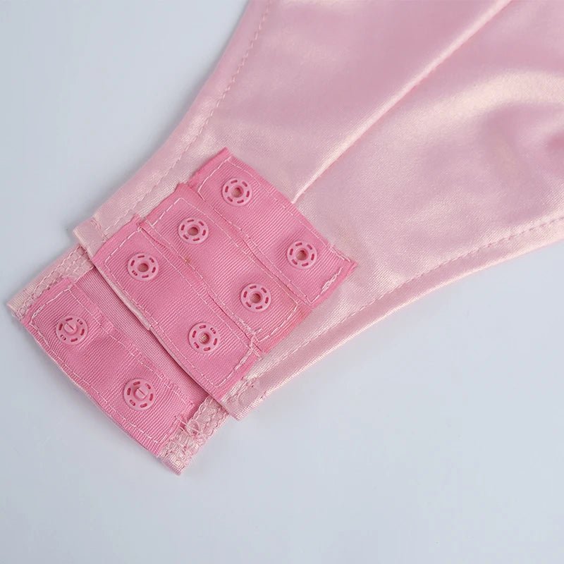 Fantasia de Coelhinha March 7th Honkai Star Rail para Mulheres - Uniforme Rosa Macacão - Estrela Cosplay